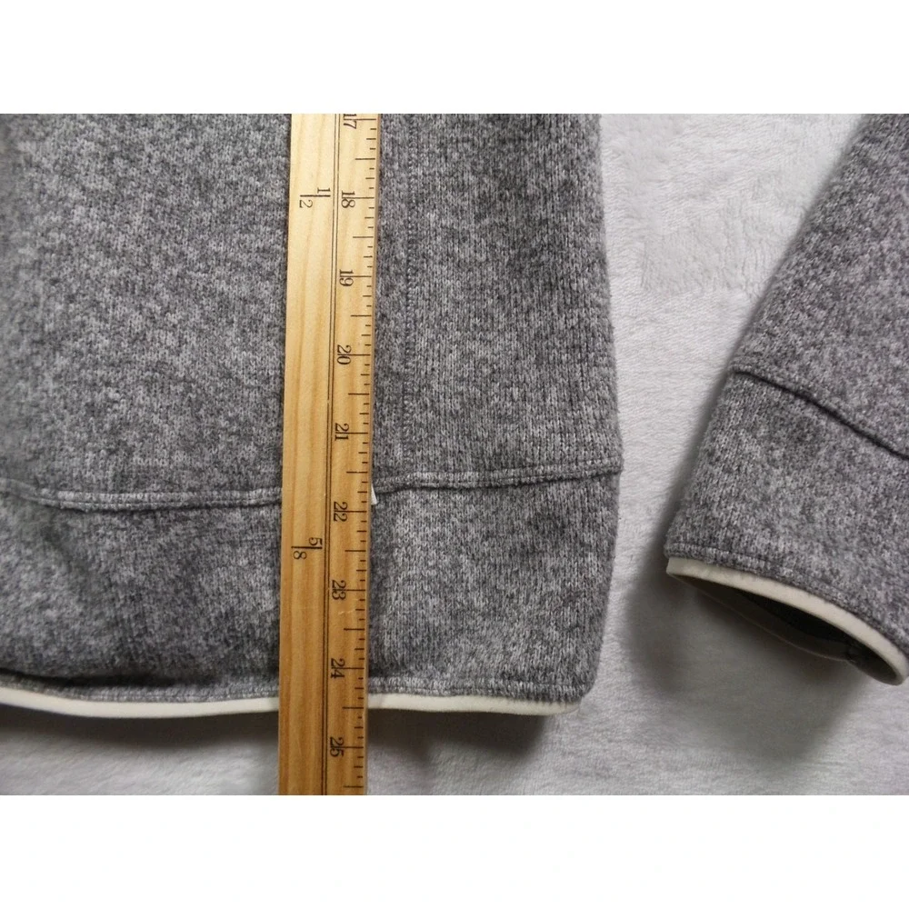 The North Face Sweatshirt Womens Size Small Gray Hooded TKA Glacier Half Zip - Picture 6 of 12